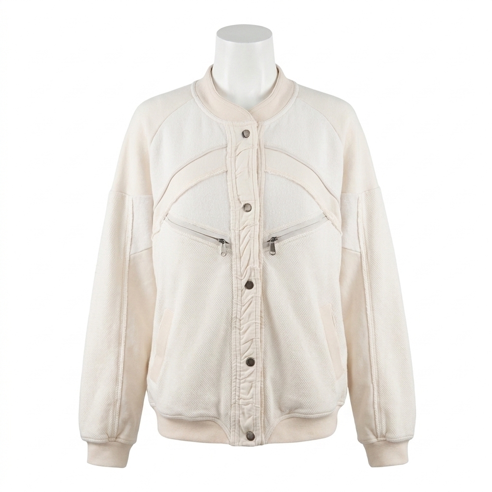 NEW FREE PEOPLE extra winnings cardigan in ivory combo